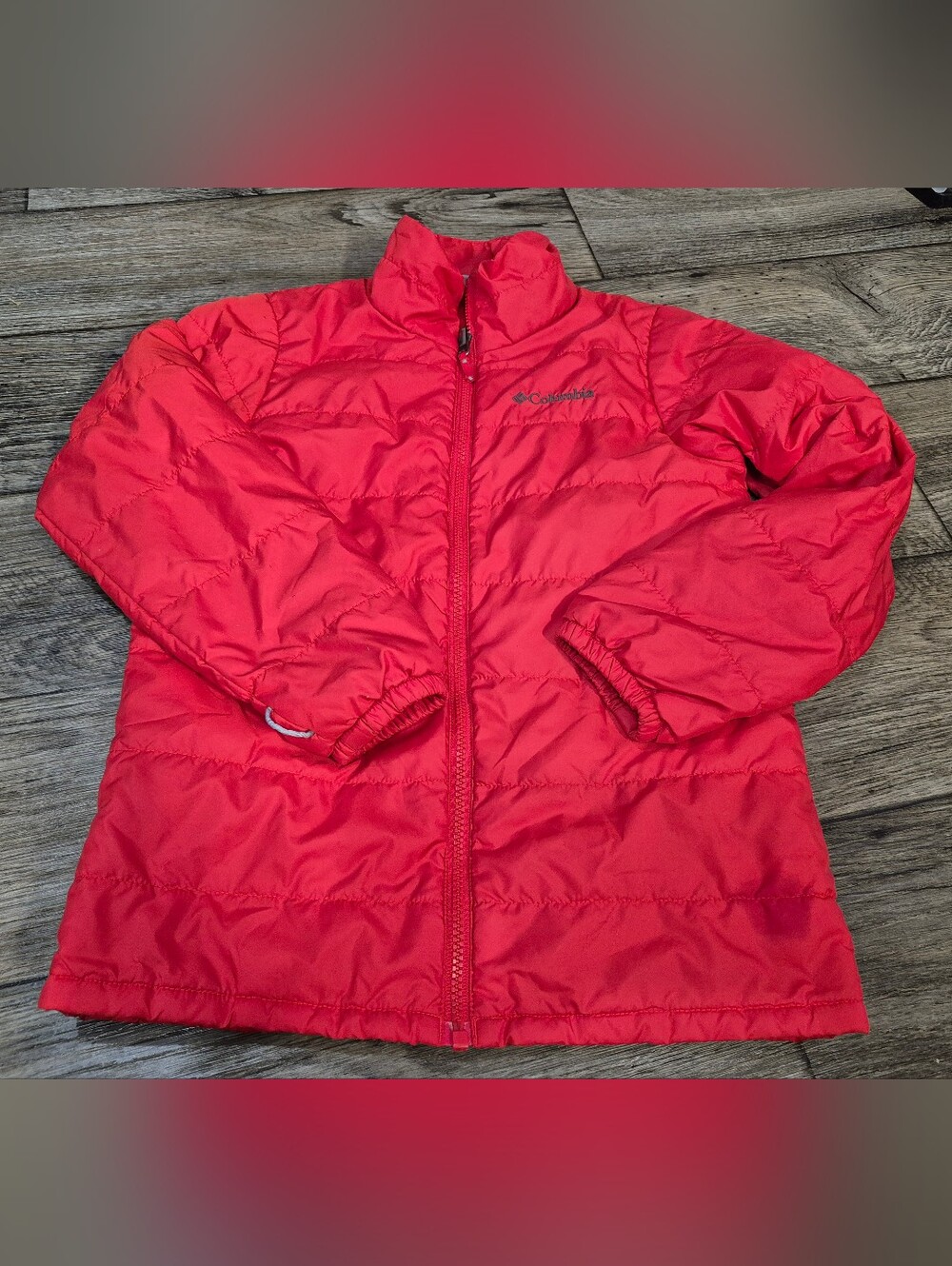 Columbia Interchange Puffer Jacket (Boys Size Medium 10/12) Red